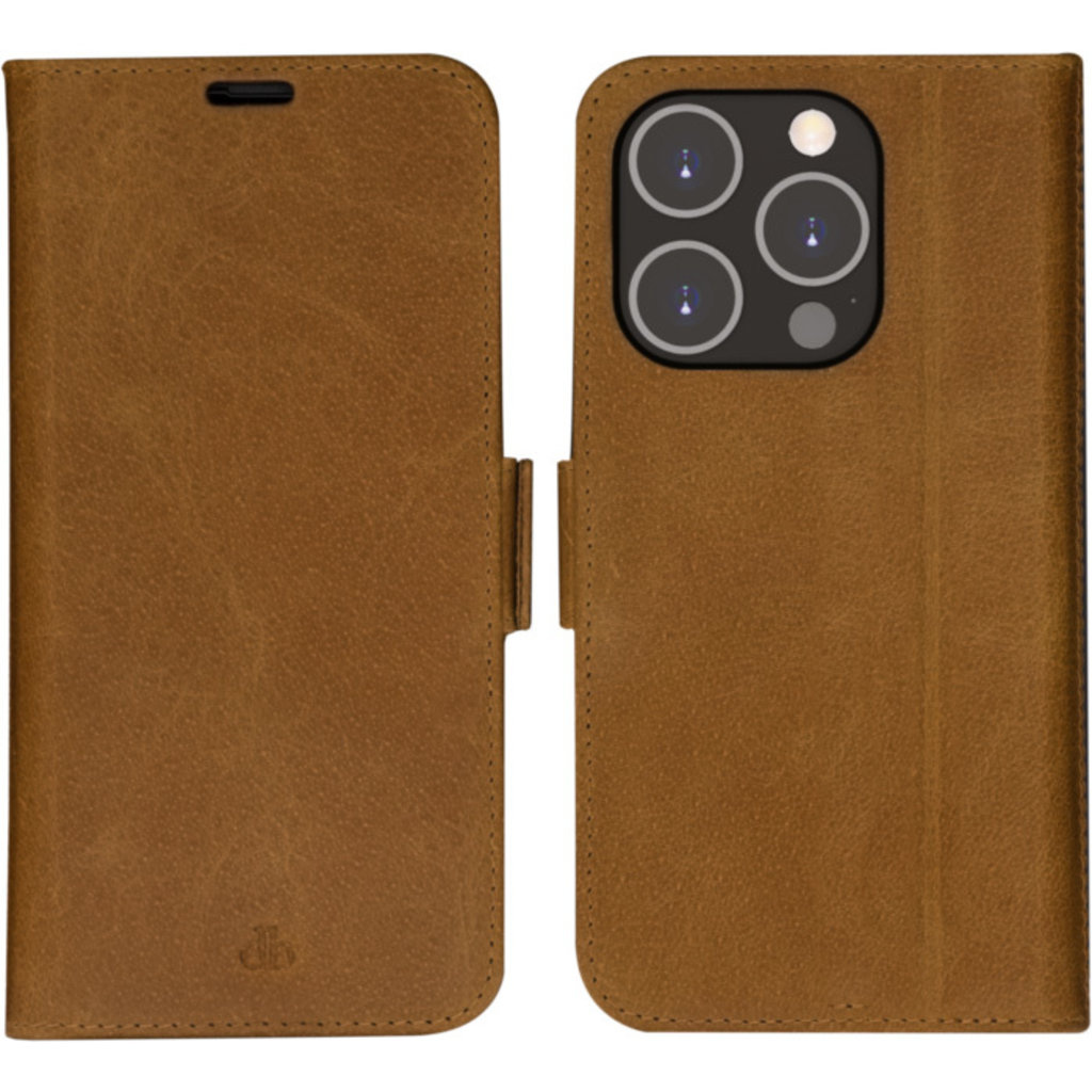 DBramante1928 DBramante1928 Copenhagen iPhone 14 Pro Leren Wallet Case - Tan, foto 3 van 5