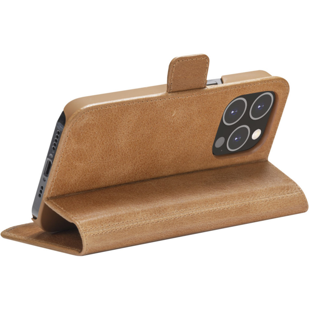 DBramante1928 DBramante1928 Copenhagen iPhone 14 Pro Max Leren Wallet Case - Tan, foto 4 van 5