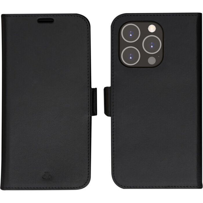 DBramante1928 DBramante1928 Lynge Lederen 2-in-1 Wallet Case voor iPhone 14 Pro - Zwart