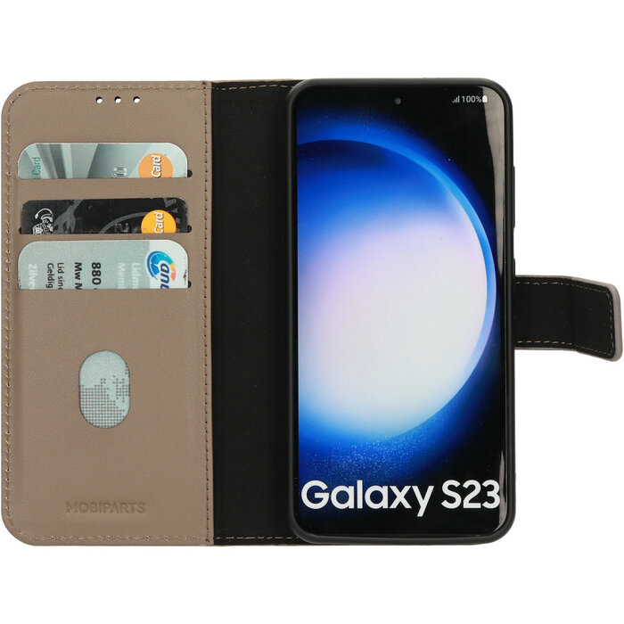 Mobiparts Mobiparts 2-in-1 Lederen Wallet Case Samsung Galaxy S23 - Taupe