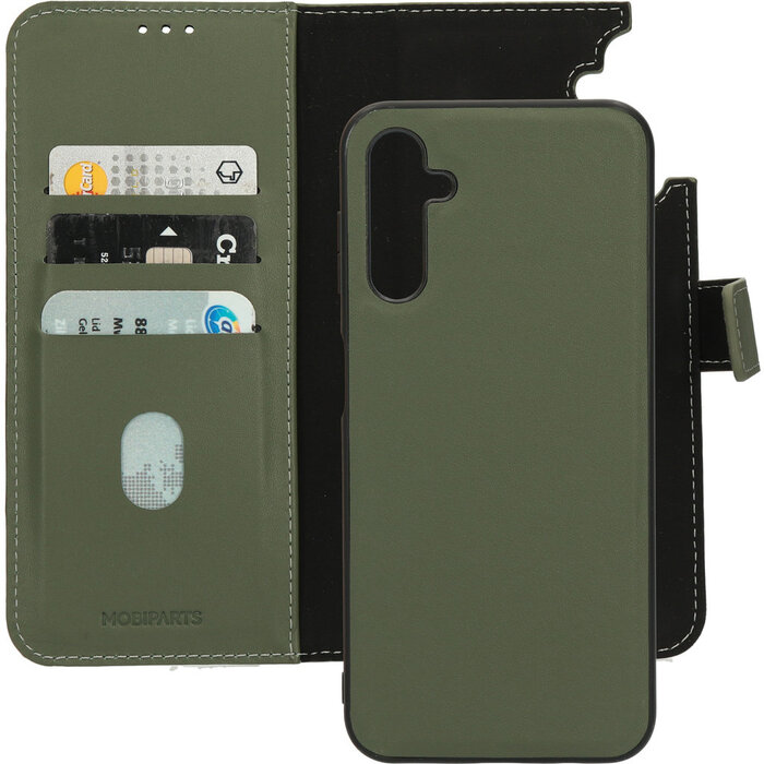 Mobiparts Mobiparts 2-in-1 Lederen Wallet Case voor Samsung Galaxy A14 - Groen