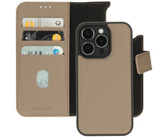 Mobiparts Mobiparts 2-in-1 Lederen Wallet Case - iPhone 14 Pro - Taupe