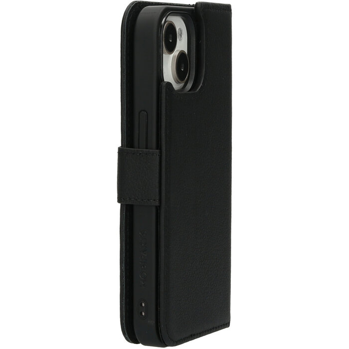 Mobiparts Mobiparts 2-in-1 Lederen Wallet Case iPhone 15 / 14 / 13 Zwart