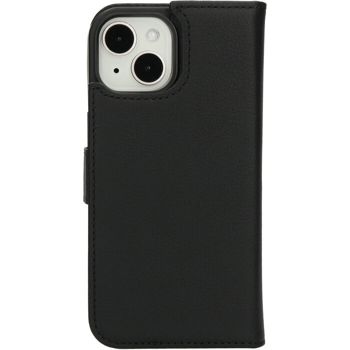 Mobiparts Mobiparts 2-in-1 Lederen Wallet Case iPhone 15 / 14 / 13 Zwart
