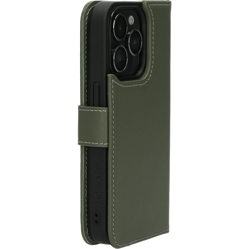 Mobiparts Mobiparts Leather 2 in 1 Wallet Case Apple iPhone 15 Pro Green