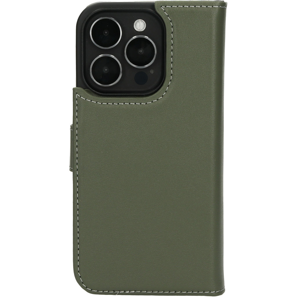 Mobiparts Mobiparts Leather 2 in 1 Wallet Case Apple iPhone 15 Pro Green