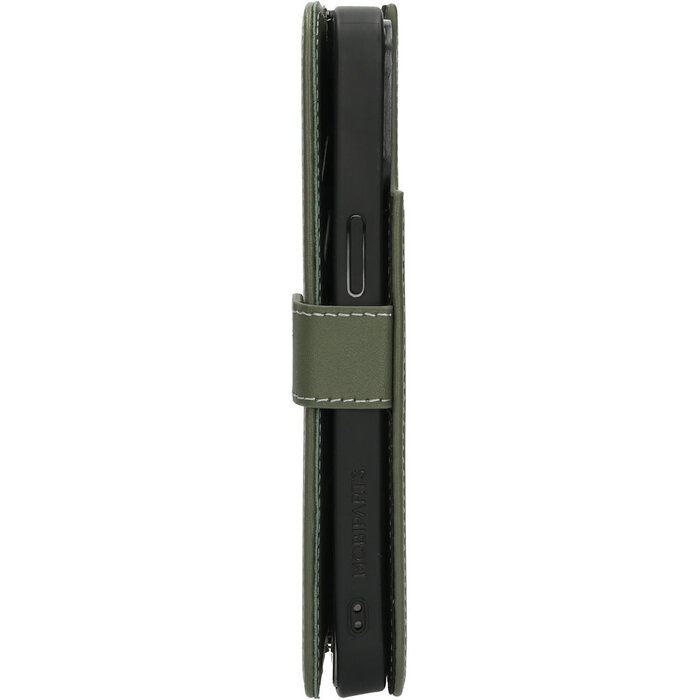 Mobiparts Mobiparts 2-in-1 Lederen Wallet Case voor iPhone 15 Pro Max - Groen