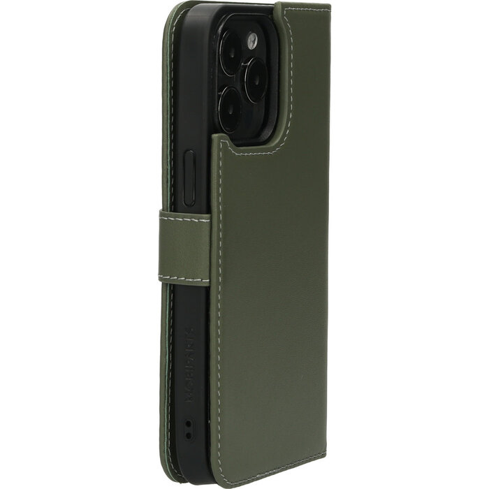 Mobiparts Mobiparts 2-in-1 Lederen Wallet Case voor iPhone 15 Pro Max - Groen