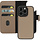 Mobiparts 2-in-1 Leren Wallet Case voor Apple iPhone 15 Pro - Taupe