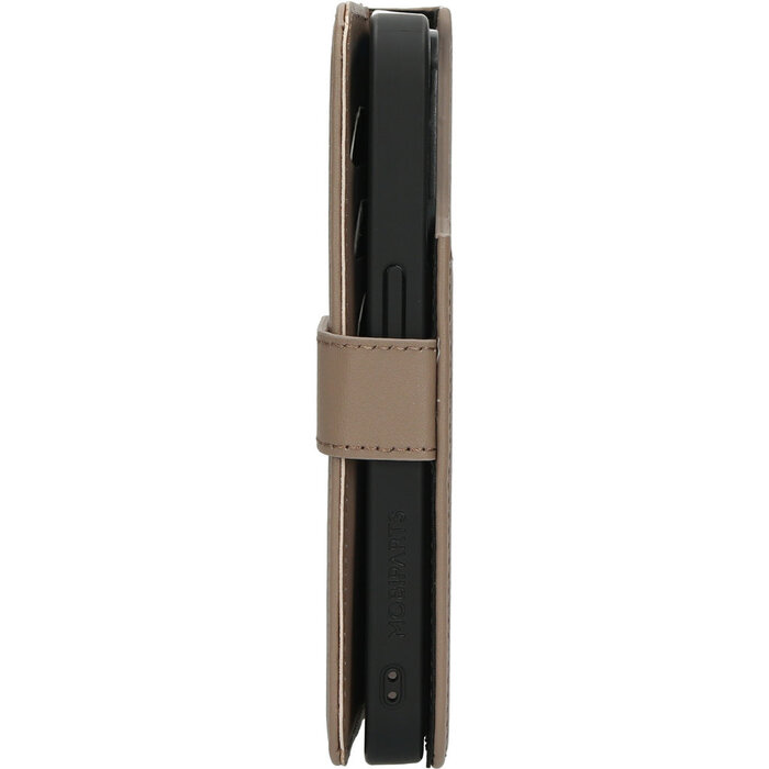 Mobiparts Mobiparts 2-in-1 Leren Wallet Case voor Apple iPhone 15 Pro - Taupe