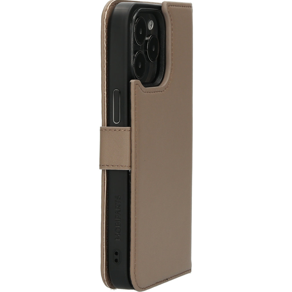 Mobiparts Mobiparts 2-in-1 Lederen Wallet Case iPhone 15 Pro Max - Taupe