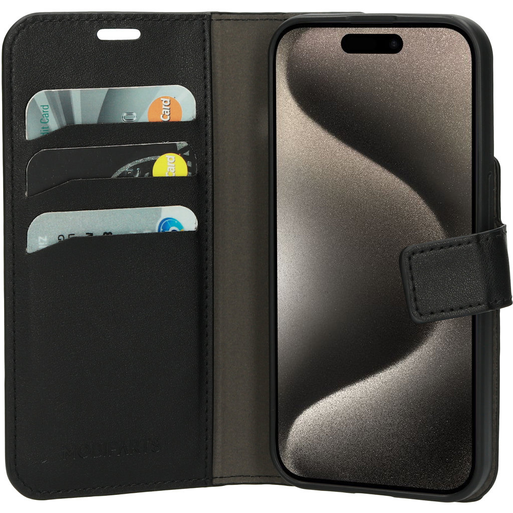 Mobiparts Mobiparts Classic Wallet Case voor iPhone 15 Pro - Zwart