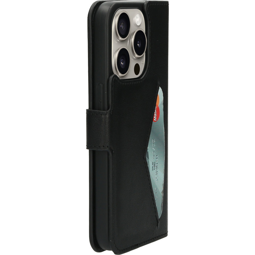 Mobiparts Mobiparts Classic Wallet Case voor iPhone 15 Pro - Zwart