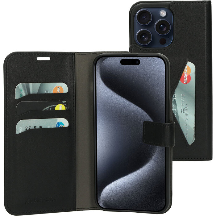Mobiparts Mobiparts Classic Wallet Case voor iPhone 15 Pro Max - Zwart