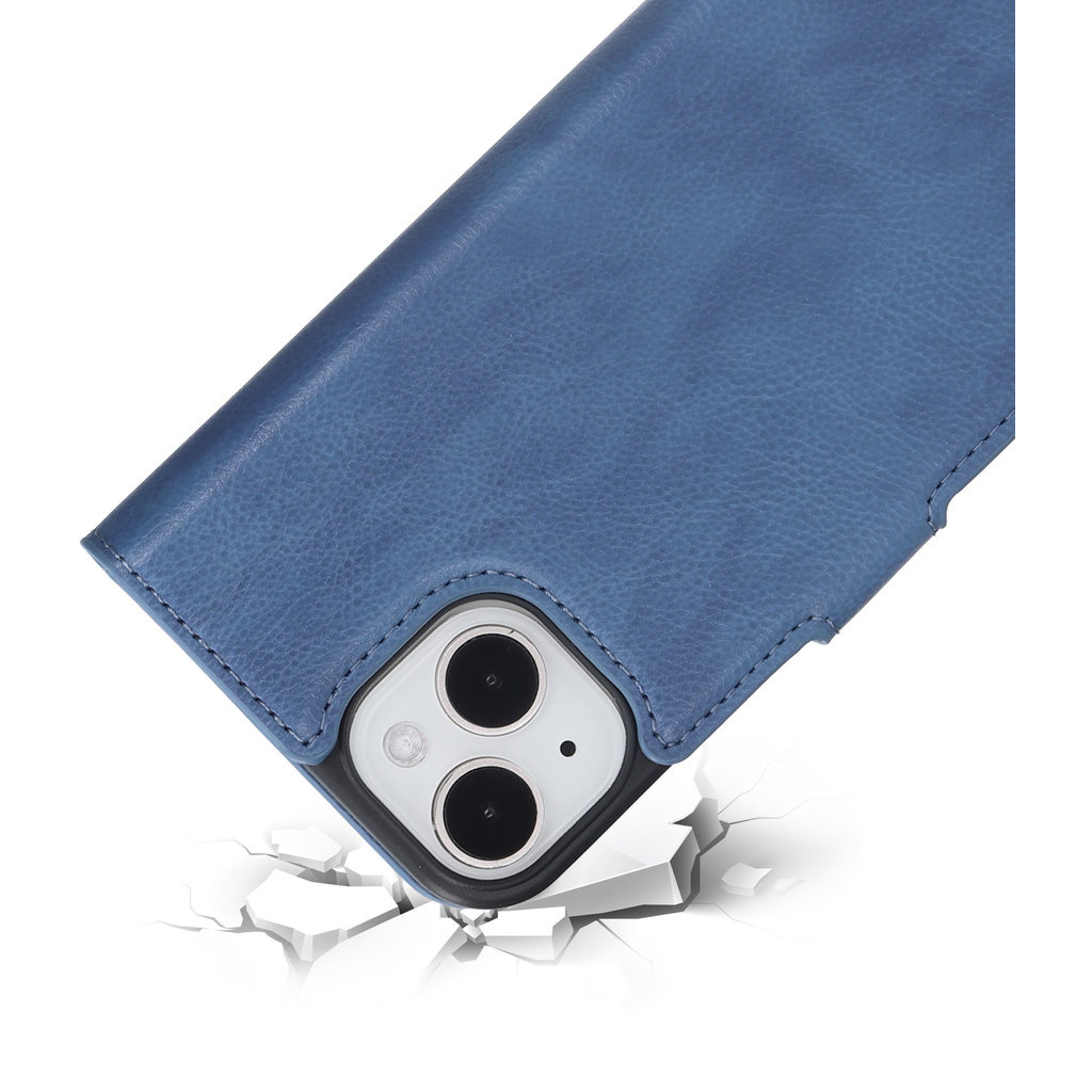 Mobiparts Mobiparts Classic Wallet Case voor iPhone 15 / 14 / 13 - Steel Blue