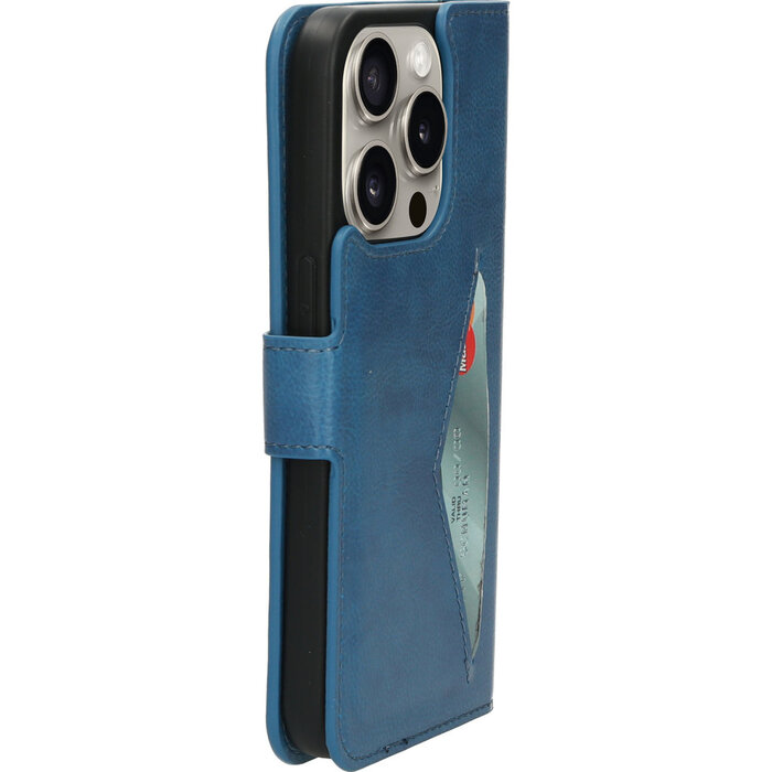 Mobiparts Mobiparts Classic Wallet Case voor Apple iPhone 15 Pro - Steel Blue