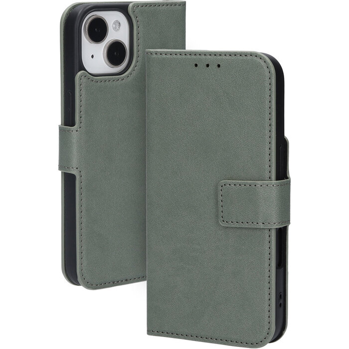 Mobiparts Mobiparts Classic Wallet Case voor iPhone 15, 14 & 13 - Stone Green