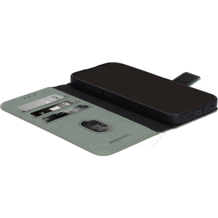 Mobiparts Mobiparts Classic Wallet Case Apple iPhone 15/14/13 Stone Green