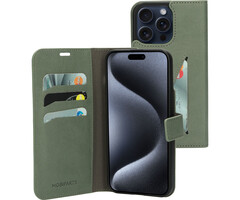 Mobiparts Mobiparts Classic Wallet Case voor iPhone 15 Pro Max - Stone Green
