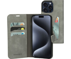 Mobiparts Mobiparts Classic Wallet Case iPhone 15 Pro Max - Granite Grey