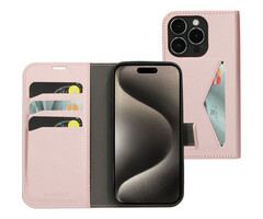 Mobiparts Mobiparts Classic Wallet Case voor iPhone 15 Pro - Roze