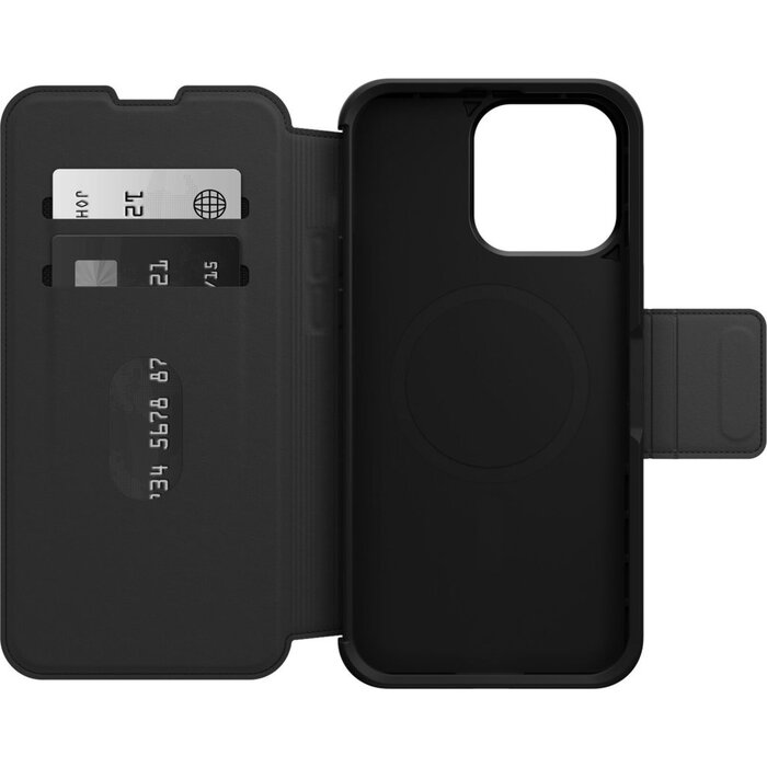 Otterbox OtterBox Strada Series Lederen Wallet Case voor iPhone 14 Pro Max - Shadow Black