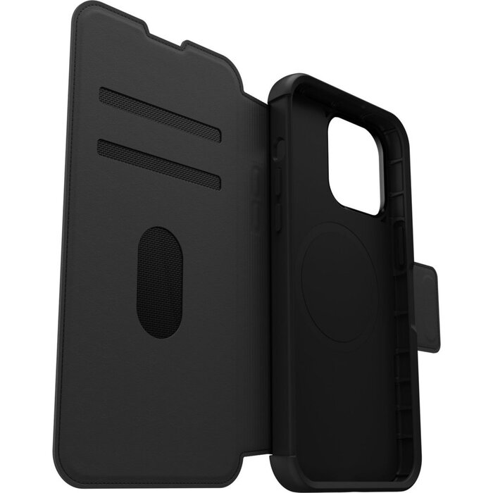 Otterbox OtterBox Strada Series Lederen Wallet Case voor iPhone 14 Pro Max - Shadow Black