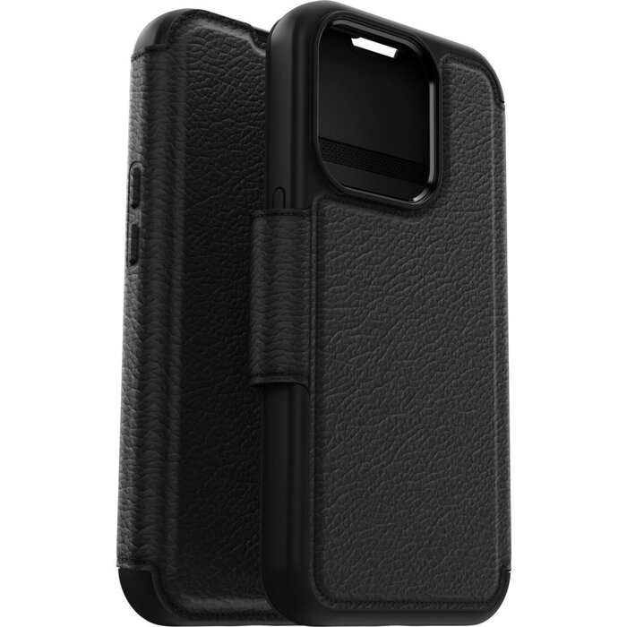 Otterbox OtterBox Strada Series Lederen Wallet Case voor Apple iPhone 15 Pro - Shadow Black
