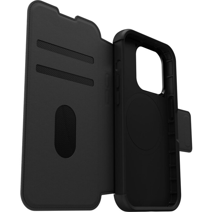 Otterbox OtterBox Strada Series Lederen Wallet Case voor Apple iPhone 15 Pro - Shadow Black