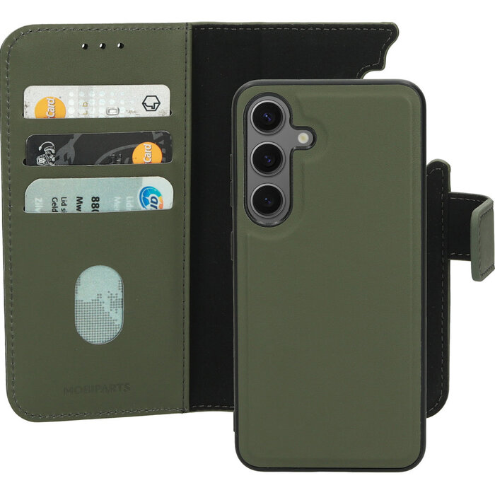 Mobiparts Mobiparts 2-in-1 Leren Wallet Case Samsung Galaxy S24 - Groen