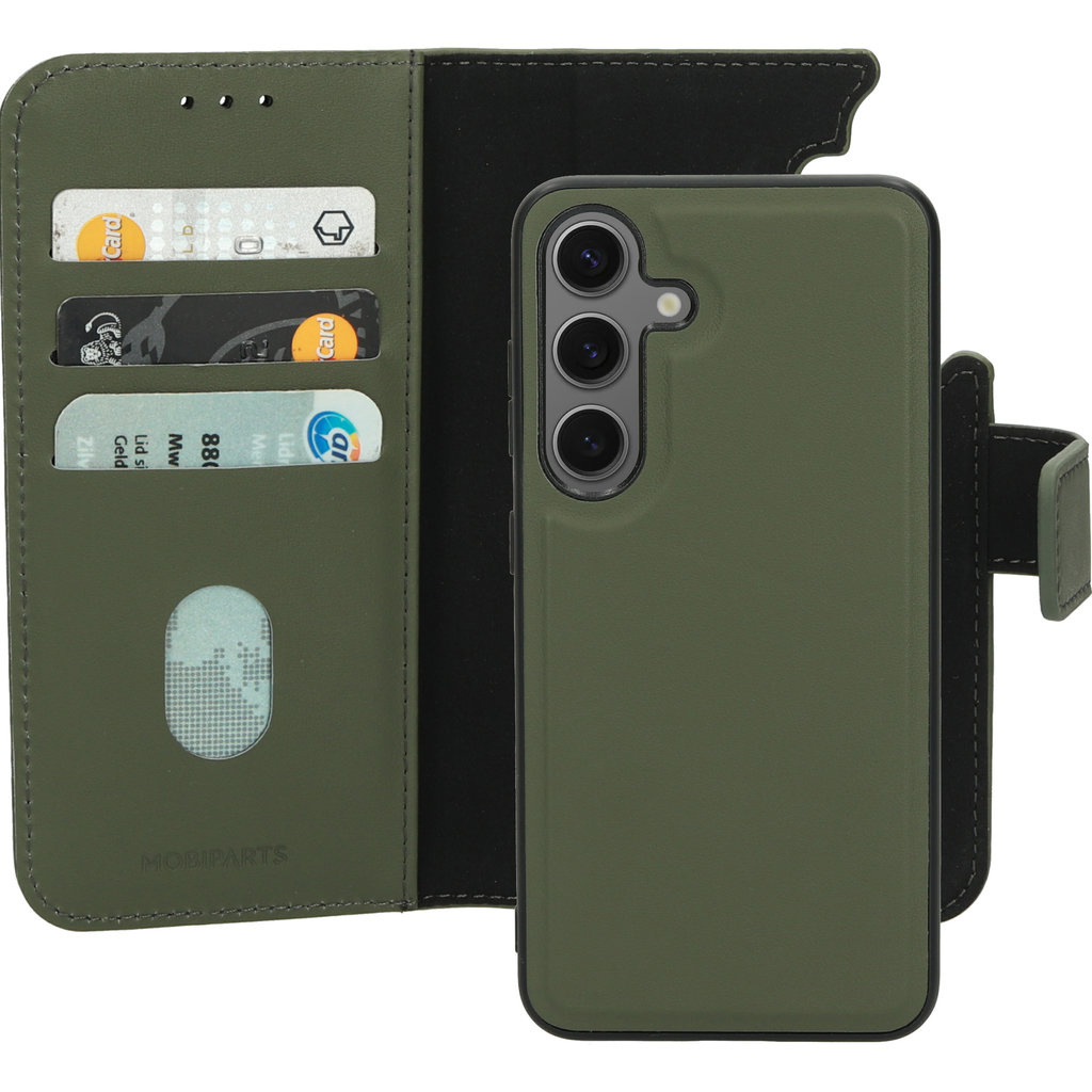 Mobiparts Mobiparts 2-in-1 Leren Wallet Case Samsung Galaxy S24 - Groen