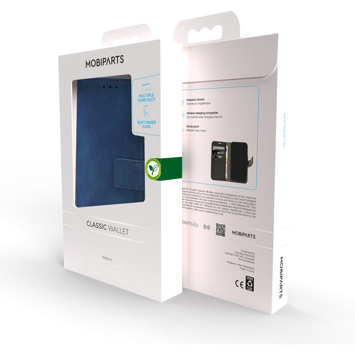 Mobiparts Mobiparts Classic Wallet Case voor Samsung Galaxy S24 - Steel Blue