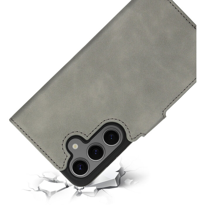 Mobiparts Mobiparts Classic Wallet Case voor Samsung Galaxy S24 - Granite Grey