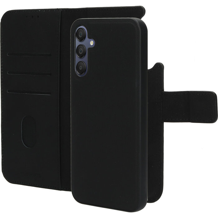 Mobiparts Mobiparts 2-in-1 Leren Wallet Case voor Samsung Galaxy A15 - Zwart