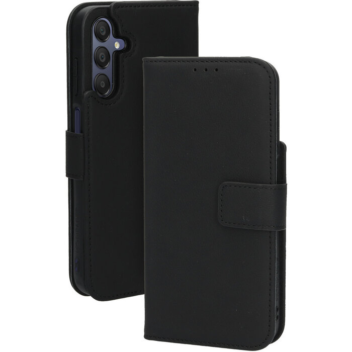 Mobiparts Mobiparts 2-in-1 Leren Wallet Case voor Samsung Galaxy A15 - Zwart