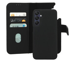 Mobiparts Mobiparts 2-in-1 Lederen Wallet Case Samsung Galaxy A25 - Zwart