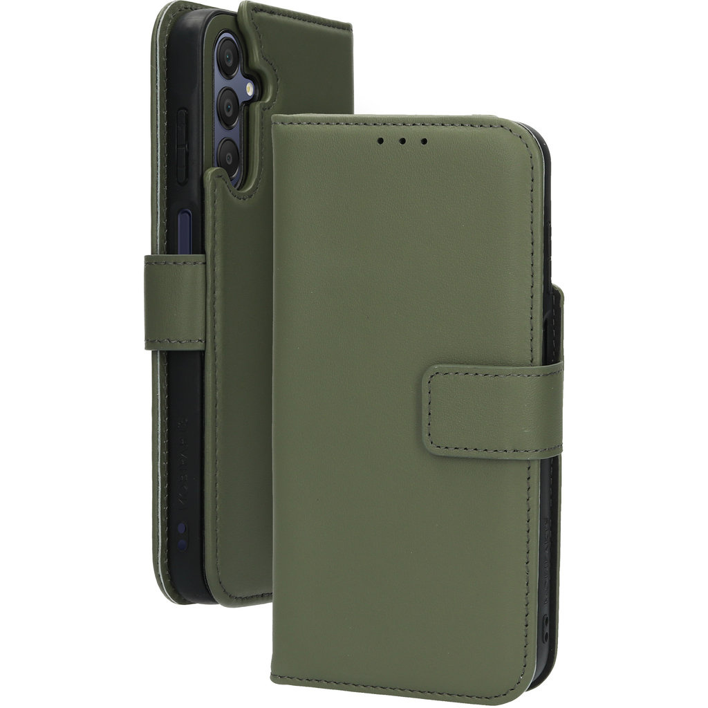 Mobiparts Mobiparts 2-in-1 Leren Wallet Case voor Samsung Galaxy A15 - Groen