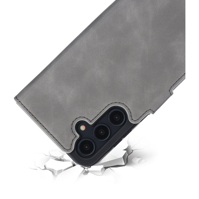 Mobiparts Mobiparts Classic Wallet Case Samsung Galaxy A55 5G (2024) Granite Grey