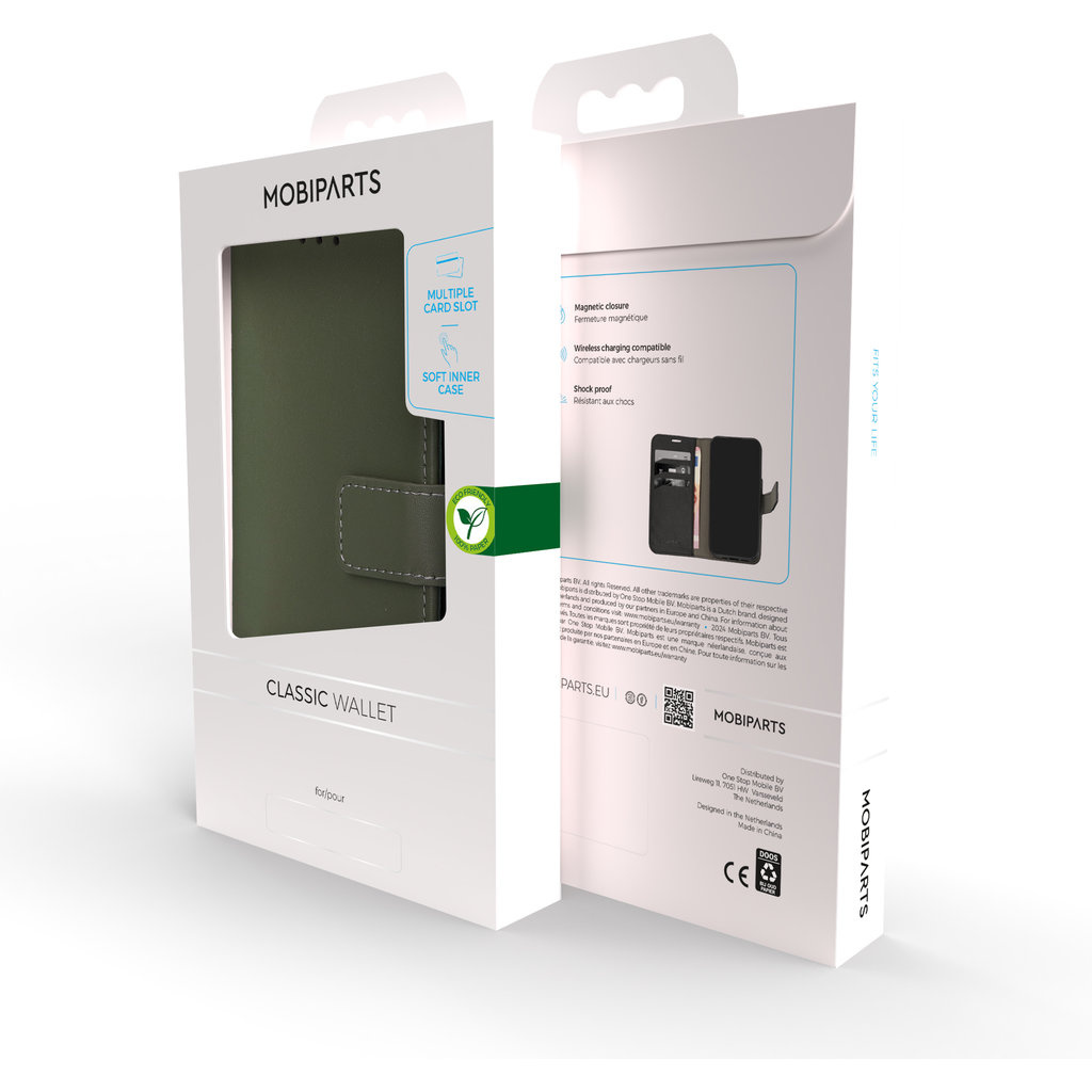 Mobiparts Mobiparts Classic Wallet Case voor Samsung Galaxy A35 5G - Stone Green