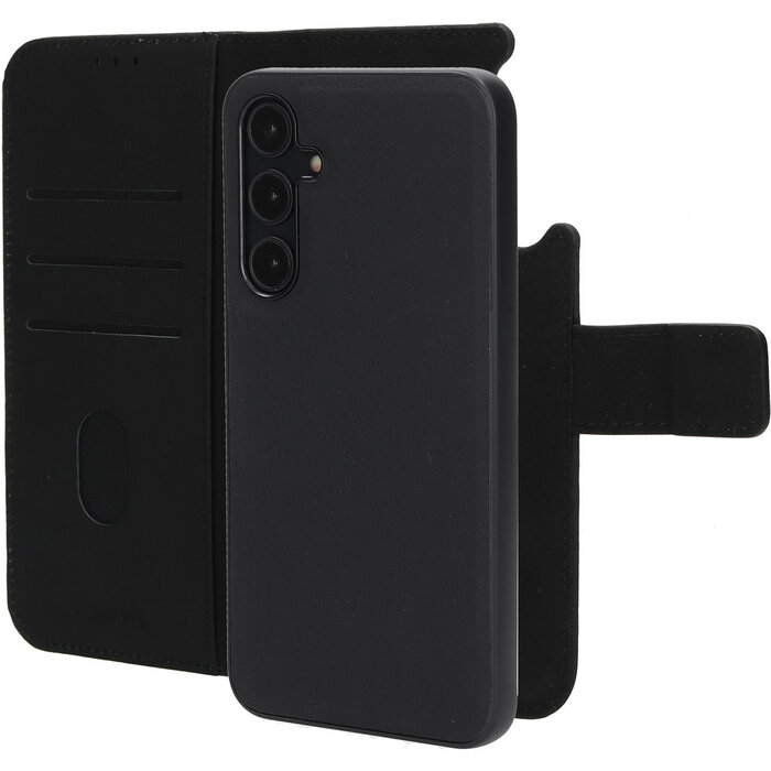 Mobiparts Mobiparts 2-in-1 Lederen Wallet Case voor Samsung Galaxy A35 - Zwart