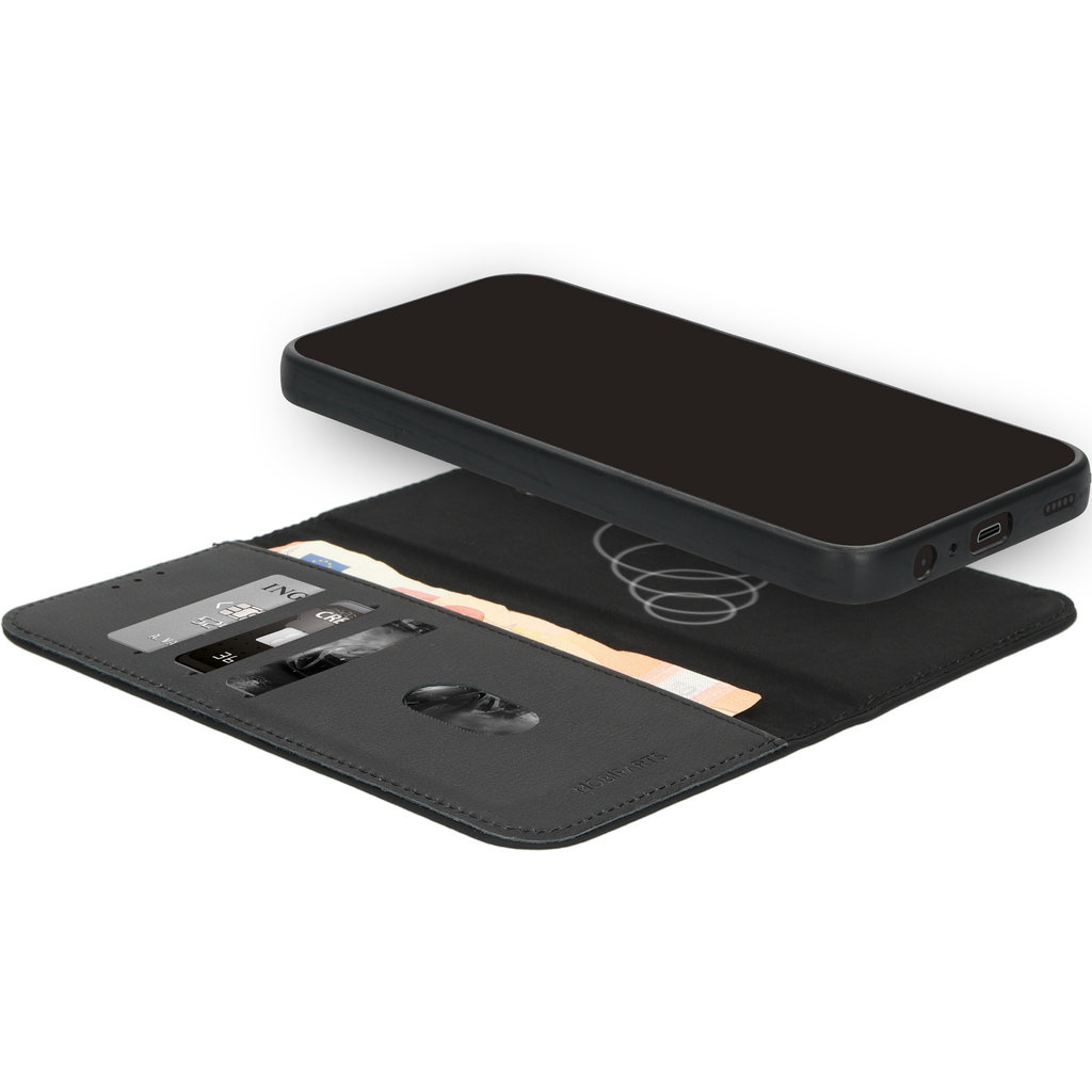 Mobiparts Mobiparts 2-in-1 Lederen Wallet Case voor Samsung Galaxy A35 - Zwart