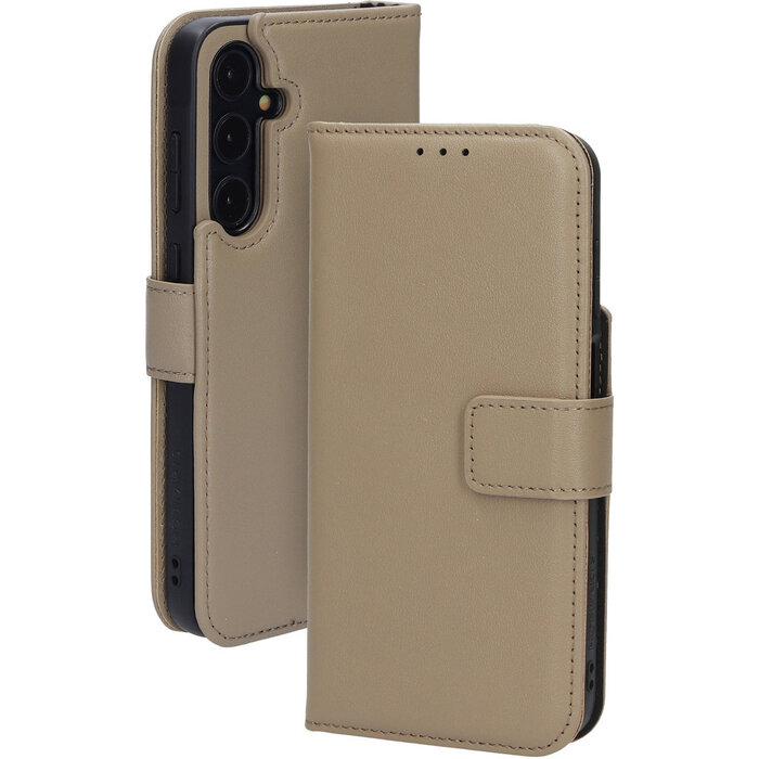 Mobiparts Mobiparts 2-in-1 Lederen Wallet Case voor Samsung Galaxy A35 - Taupe