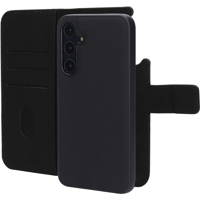 Mobiparts Mobiparts 2-in-1 Lederen Wallet Case voor Samsung Galaxy A55 - Zwart