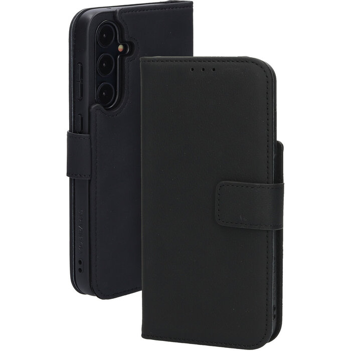 Mobiparts Mobiparts 2-in-1 Lederen Wallet Case voor Samsung Galaxy A55 - Zwart