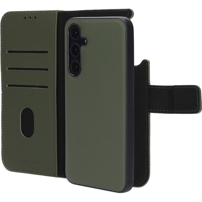 Mobiparts Mobiparts 2-in-1 Lederen Wallet Case voor Samsung Galaxy A55 - Groen