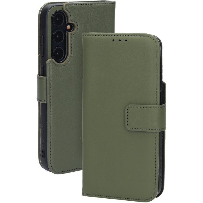 Mobiparts Mobiparts 2-in-1 Lederen Wallet Case voor Samsung Galaxy A55 - Groen