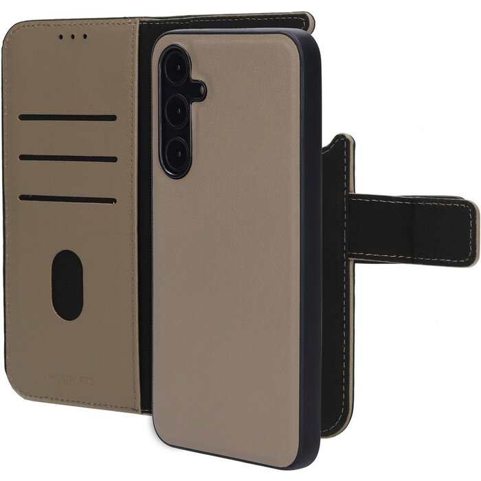 Mobiparts Mobiparts 2-in-1 Lederen Wallet Case voor Samsung Galaxy A55 - Taupe
