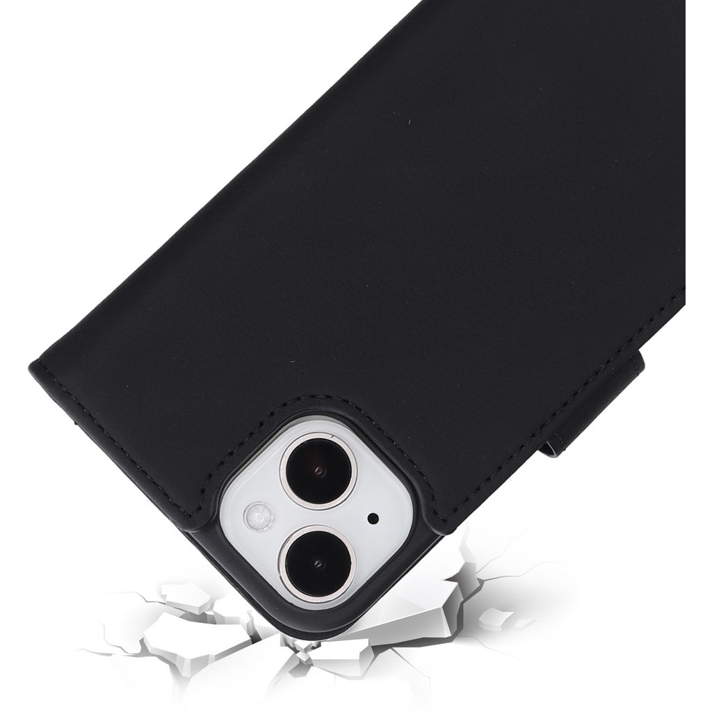 Mobiparts Mobiparts Lederen Wallet Case voor iPhone 15/14/13 - MagSafe - Zwart