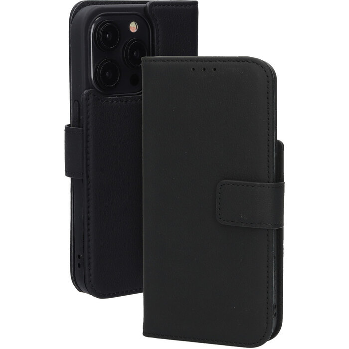 Mobiparts Mobiparts Lederen Wallet Case iPhone 15 Pro MagSafe - Zwart
