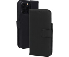 Mobiparts Mobiparts Leather Wallet Case Apple iPhone 15 Pro Max Black (MagSafe Compatible)